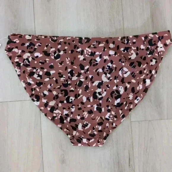 OLD NAVY | Women's Brown/Black/Cream Animal Print  Mid-Rise Bikini Bottoms - Picture 3 of 3
